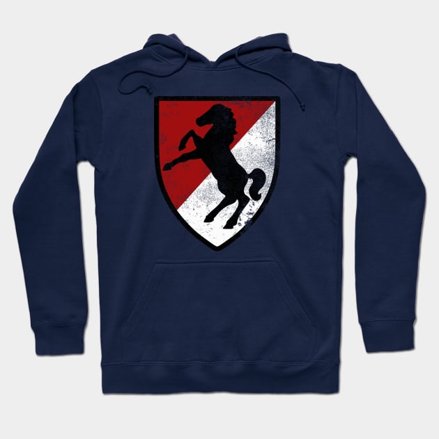 11th Armored Cavalry Regiment (distressed) Hoodie by Firemission45